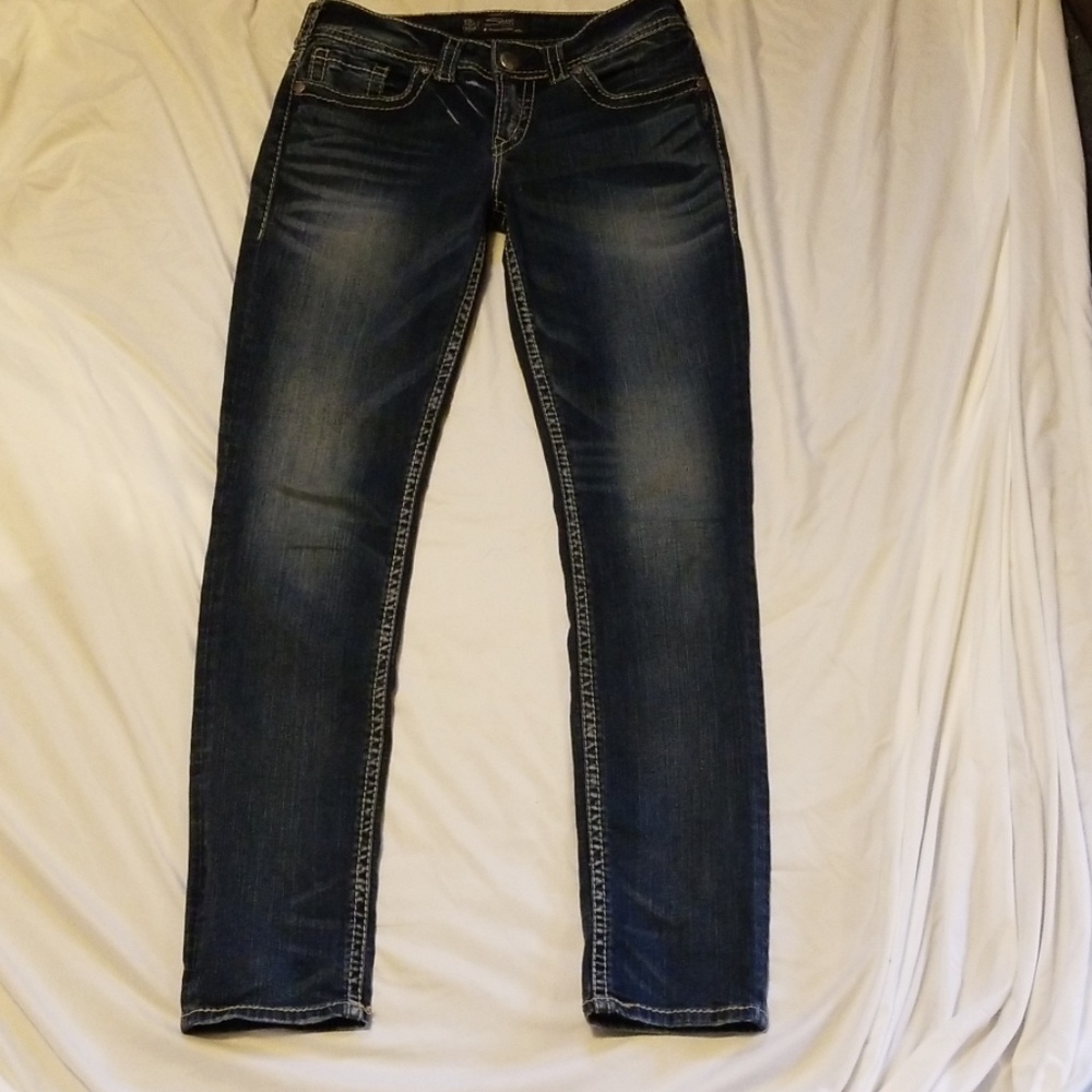 Silver Suki Mid Pencil Skinny Dark wash
